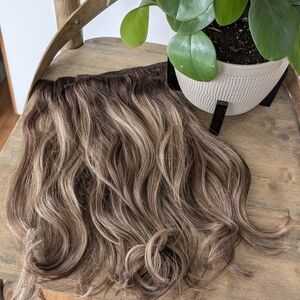 Goo Goo Clip In Hair Extensions 16inch 7 Pieces Balayage Chocolate Brown Caramel